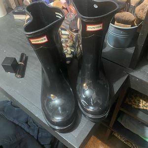 Hunter wedge rain boots